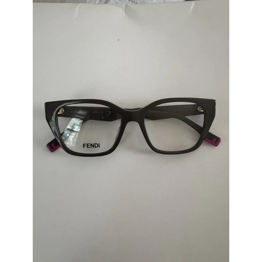 Fendi Women Eyeglasses Light Brown Demo Cat Eye FE50001I 050 NEW